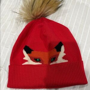 Red Fox Pom-Pom Beanie for Kids